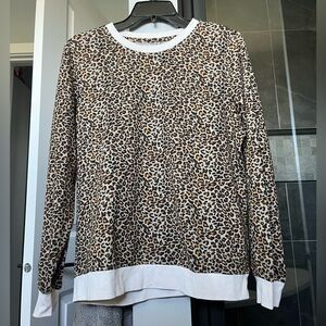 Zyia Leopard Sweatshirt - Size Small